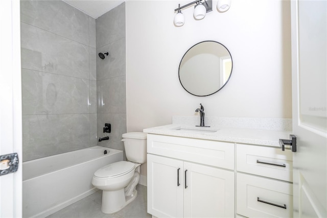 25 W 7th St, Apopka, FL 32703 - full bathroom with vanity, toilet, tub / shower combination, and tile patterned flooring