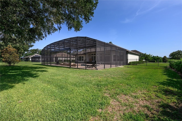 25859 Crossings Bluff Ln, Sorrento, FL 32776 - view of yard featuring a patio area and a lanai