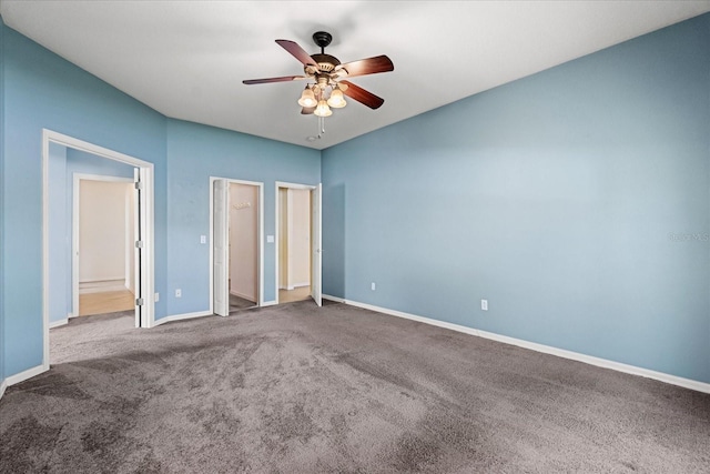 9644 Myrtle Creek Ln, Orlando, FL 32832 - unfurnished bedroom featuring carpet, baseboards, and a ceiling fan