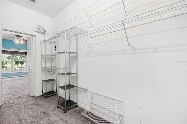 9644 Myrtle Creek Ln, Orlando, FL 32832 - walk in closet featuring carpet and ceiling fan