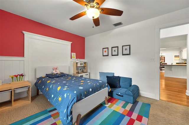 1202 Marshall Ct, Eustis, FL 32726 - carpeted bedroom with ceiling fan