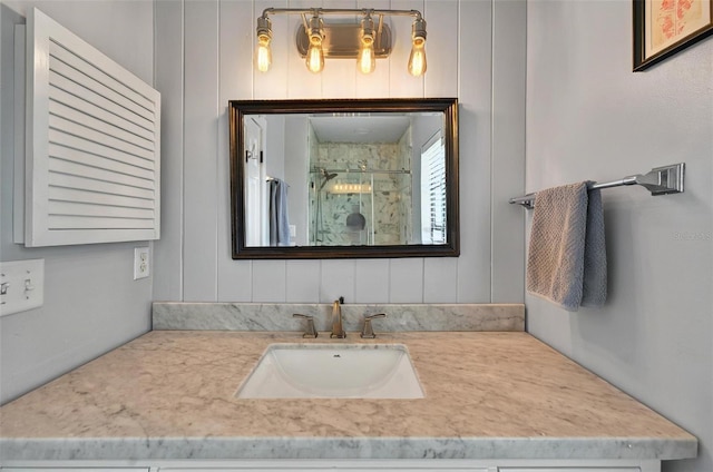 1202 Marshall Ct, Eustis, FL 32726 - bathroom featuring a shower stall and vanity