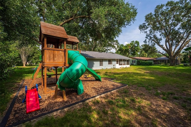 1202 Marshall Ct, Eustis, FL 32726 - view of play area with a lawn