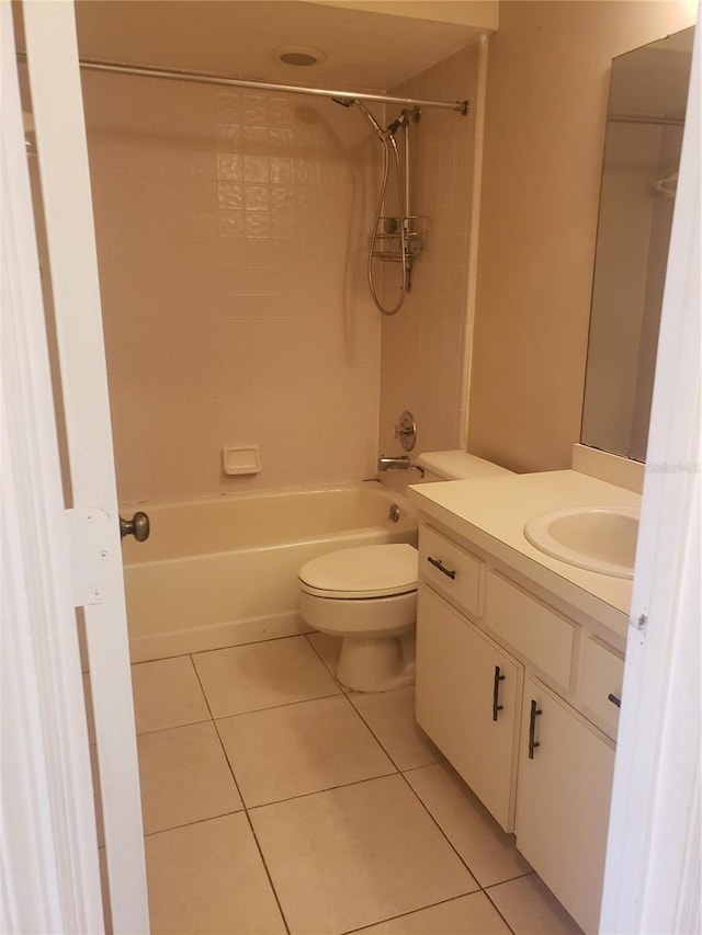 706 Lighthouse Ct, Altamonte Springs, FL 32714 - full bathroom with vanity, shower / tub combination, tile patterned flooring, and toilet
