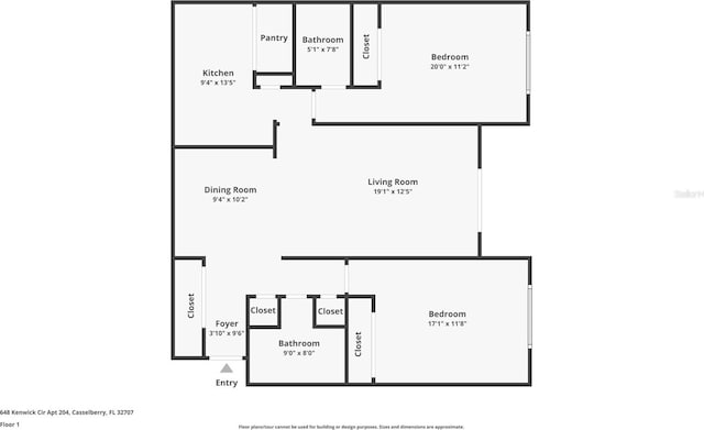 648 Kenwick Cir Unit 102, Casselberry, FL 32707 - room layout