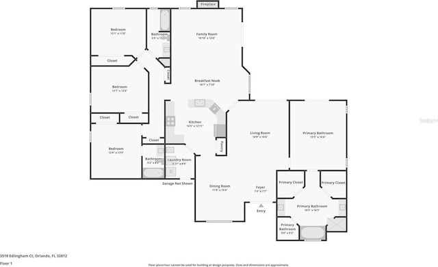 3518 Edlingham Ct, Belle Isle, FL 32812 - floor plan / room layout