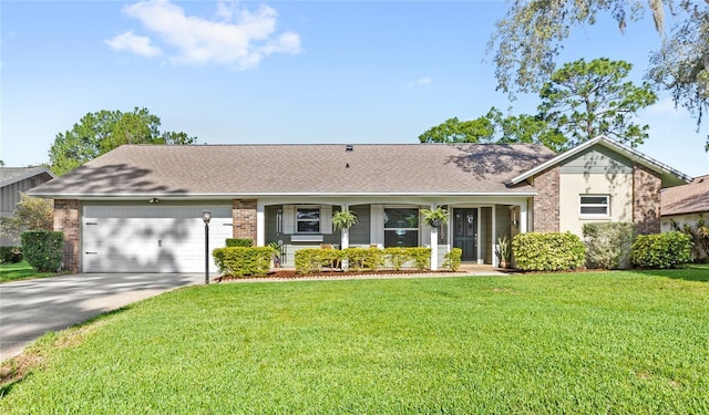 315 Pickering Ct, Longwood, FL 32779 - single story home with brick siding, a garage, a front yard, and concrete driveway