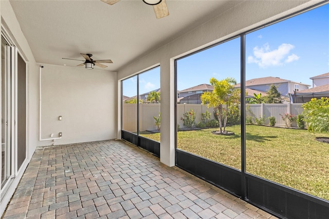 5641 Oak Knoll Dr, Saint Cloud, FL 34771 - unfurnished sunroom with ceiling fan