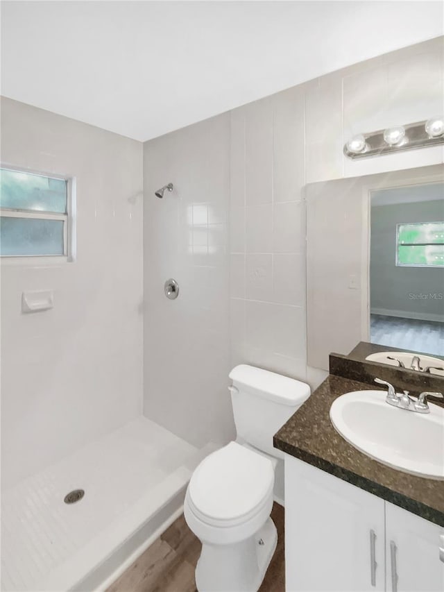 1736 Taylor Lake Pl, Largo, FL 33778 - full bathroom featuring a shower, vanity, toilet, and healthy amount of natural light