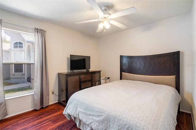 2903 Willow Oak Ct, Kissimmee, FL 34744 - bedroom featuring wood finished floors, baseboards, and ceiling fan