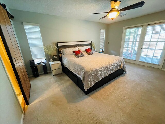 3565 E Lake Dr, Land O Lakes, FL 34639 - bedroom featuring access to exterior, carpet flooring, a ceiling fan, and baseboards