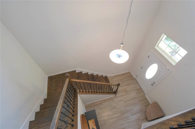 5908 Paxton Ct, Apopka, FL 32703 - staircase with wood finished floors