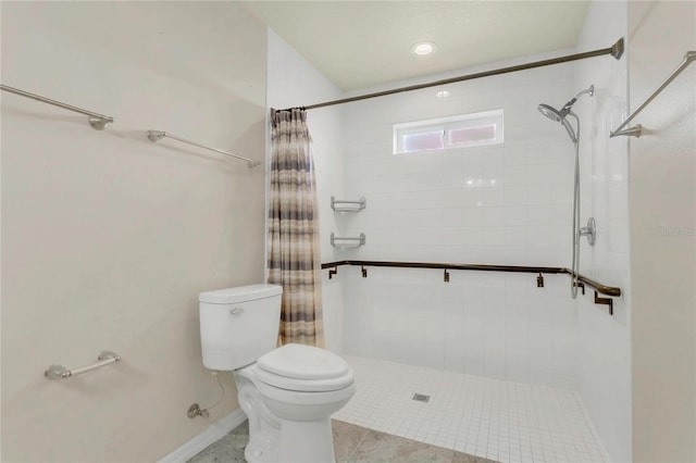 106 Turtle Run, Umatilla, FL 32784 - full bath with tiled shower, toilet, and tile patterned flooring