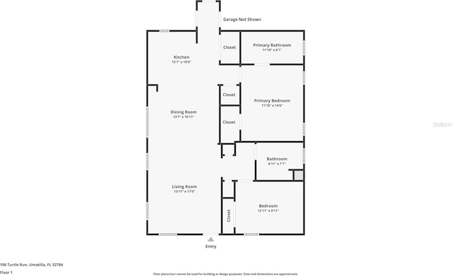 106 Turtle Run, Umatilla, FL 32784 - room layout