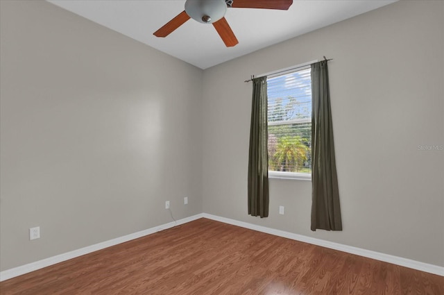 3304 Bennington Ct, Winter Park, FL 32792 - empty room with ceiling fan, wood finished floors, and baseboards