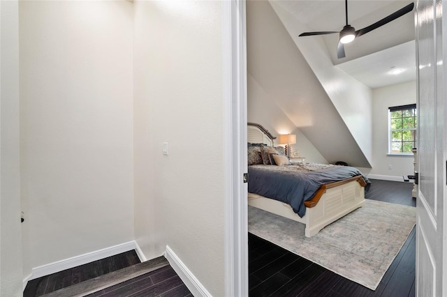 152 Riggings Way, Clermont, FL 34711 - bedroom with wood finished floors, baseboards, and ceiling fan