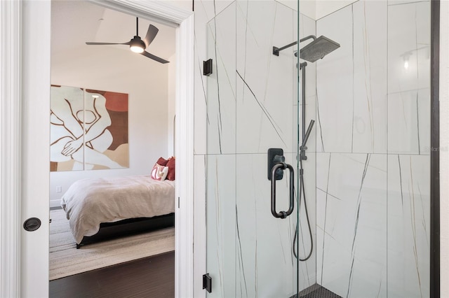 152 Riggings Way, Clermont, FL 34711 - ensuite bathroom with a stall shower and ceiling fan