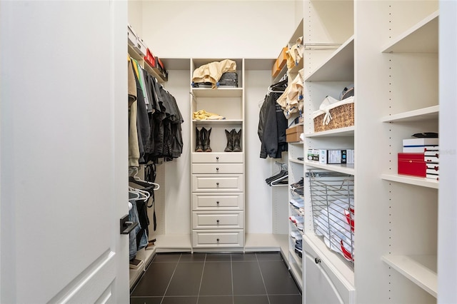 152 Riggings Way, Clermont, FL 34711 - walk in closet featuring dark tile patterned floors