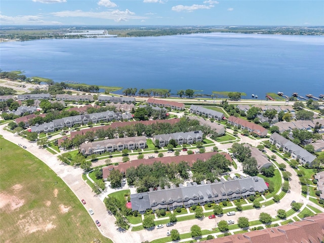 152 Riggings Way, Clermont, FL 34711 - aerial perspective of suburban area featuring a large body of water