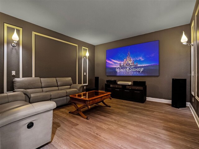 4071 Isabella Cir, Windermere, FL 34786 - cinema room with wood finished floors and baseboards