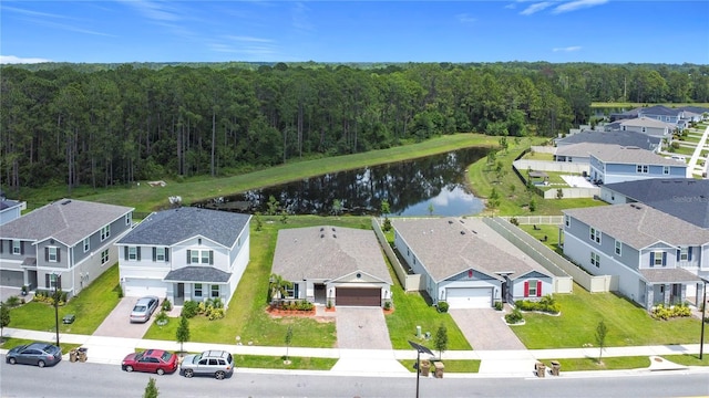 2836 Sanctuary Dr, Clermont, FL 34714 - aerial view of residential area featuring a forest and a nearby body of water