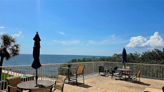 5000 Culbreath Key Way Unit 9-101, Tampa, FL 33611 - view of patio / terrace with a water view