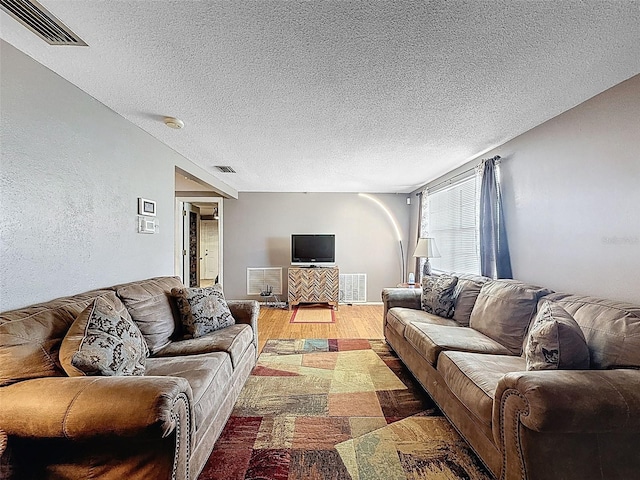 5415 Riddle Rd, Holiday, FL 34690 - living area featuring light wood-type flooring and a textured ceiling