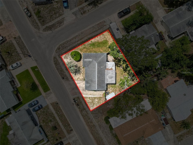 5415 Riddle Rd, Holiday, FL 34690 - aerial view of property and surrounding area featuring property boundaries highlighted
