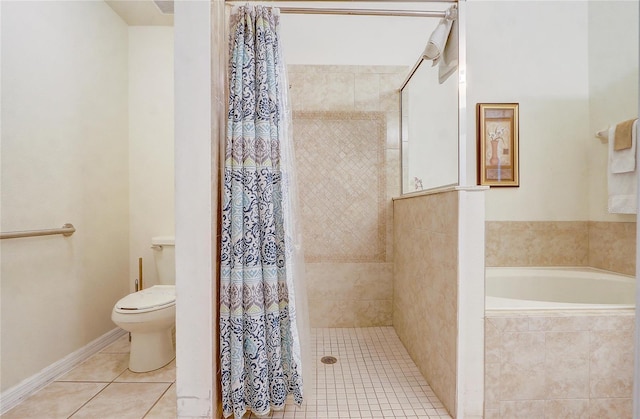927 Orange Cosmos Blvd, Davenport, FL 33837 - full bath with tile patterned floors, a tile shower, and a garden tub