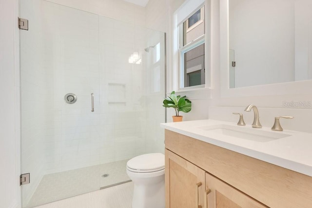 13791 Abberwick Dr, Orlando, FL 32832 - bathroom with a stall shower, vanity, and toilet