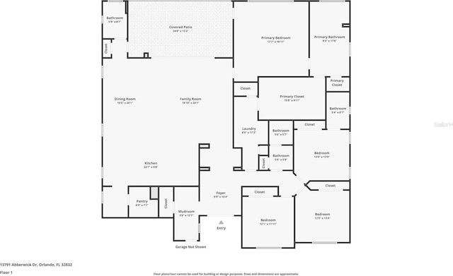 13791 Abberwick Dr, Orlando, FL 32832 - room layout