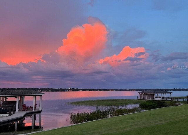 10845 Bayshore Dr, Windermere, FL 34786 - dock area with boat lift and a water view