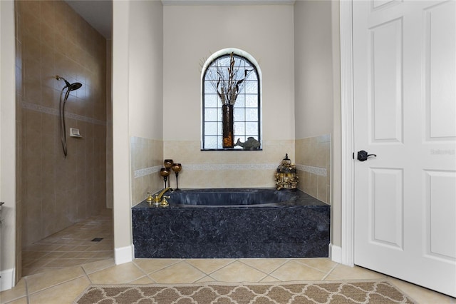 190 Osprey Hammock Trl, Sanford, FL 32771 - full bath with tile patterned flooring, a tile shower, and a bath