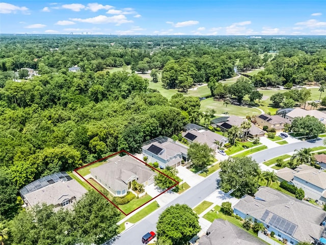 2026 Winding Oaks Dr, Orlando, FL 32825 - aerial view of residential area featuring property parcel outlined and a forest