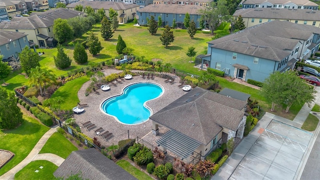 2936 Econ Landing Blvd, Orlando, FL 32825 - aerial perspective of suburban area featuring a pool area