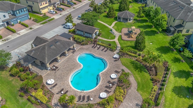 2936 Econ Landing Blvd, Orlando, FL 32825 - aerial view of residential area with a pool