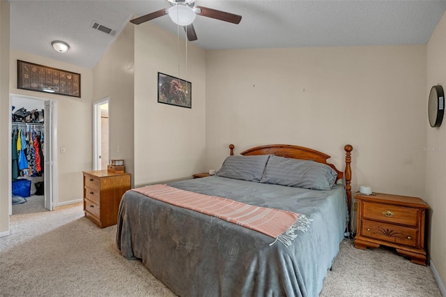 3362 Partridge St, Deltona, FL 32738 - carpeted bedroom with baseboards, a textured ceiling, a ceiling fan, and a closet