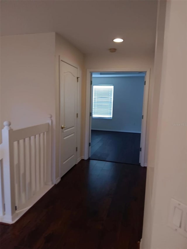 10415 Lucaya Dr, Tampa, FL 33647 - hall featuring dark wood finished floors and recessed lighting