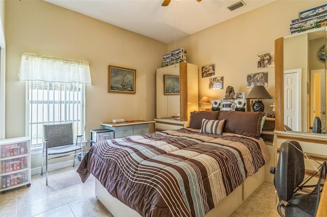 34239 Woodridge Ln, Eustis, FL 32736 - bedroom featuring a ceiling fan and light tile patterned flooring