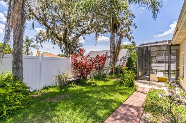 34239 Woodridge Ln, Eustis, FL 32736 - view of yard featuring glass enclosure