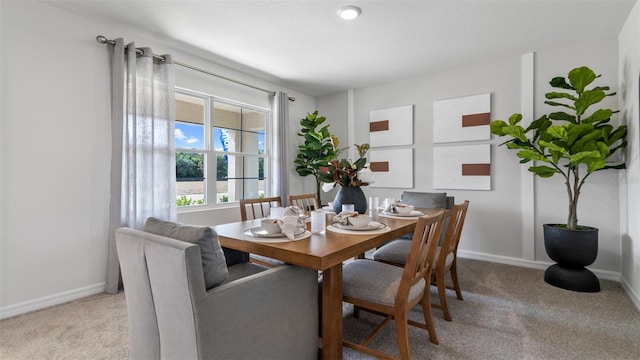1495 Fountain View St, Ormond Beach, FL 32174 - dining space featuring light colored carpet and baseboards