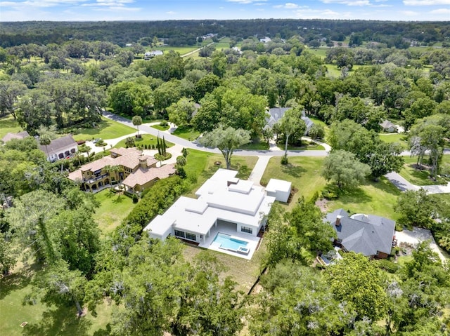 7615 SE 12th Cir, Ocala, FL 34480 - bird's eye view of a pool and a heavily wooded area