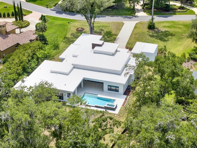 7615 SE 12th Cir, Ocala, FL 34480 - view from above of property featuring a pool area