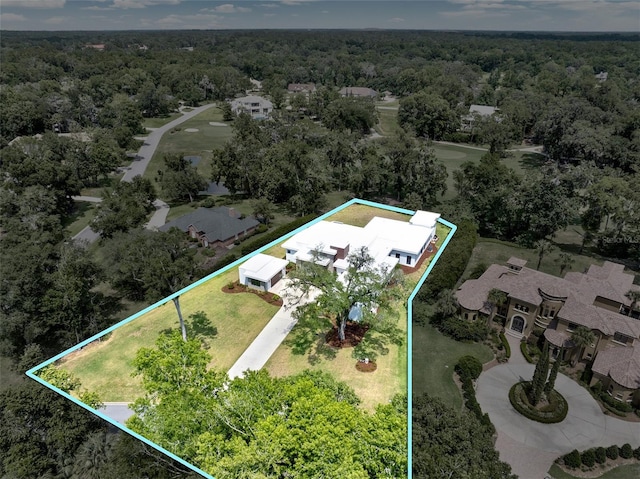 7615 SE 12th Cir, Ocala, FL 34480 - view of property location featuring a heavily wooded area and property boundaries highlighted