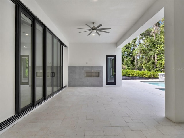7615 SE 12th Cir, Ocala, FL 34480 - view of patio / terrace with a ceiling fan and an outdoor pool