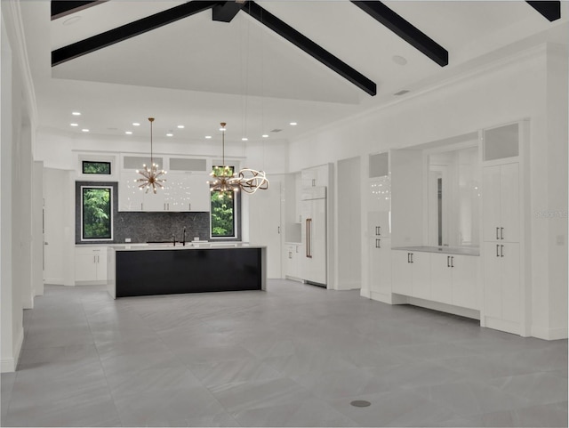7615 SE 12th Cir, Ocala, FL 34480 - unfurnished living room with a chandelier and recessed lighting