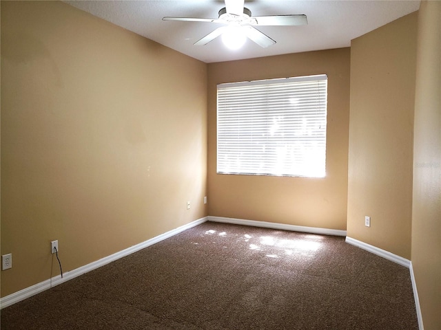 3658 Oakdale Cir Unit 100, Oviedo, FL 32765 - empty room with carpet, a ceiling fan, and baseboards