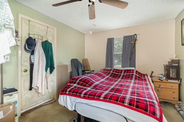 11509 Cameron St, Orlando, FL 32817 - bedroom featuring carpet flooring, a textured ceiling, and ceiling fan