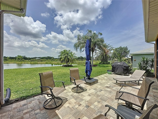 27143 Nostalgia Dr, Leesburg, FL 34748 - view of patio with a water view and area for grilling