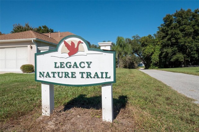 27143 Nostalgia Dr, Leesburg, FL 34748 - community sign featuring a yard